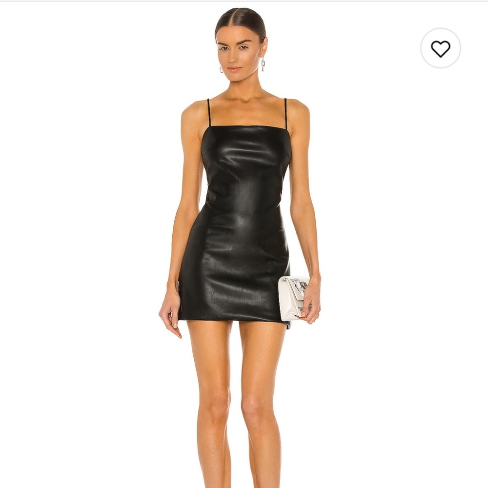 Bardot Black Faux Leather Mini Dress